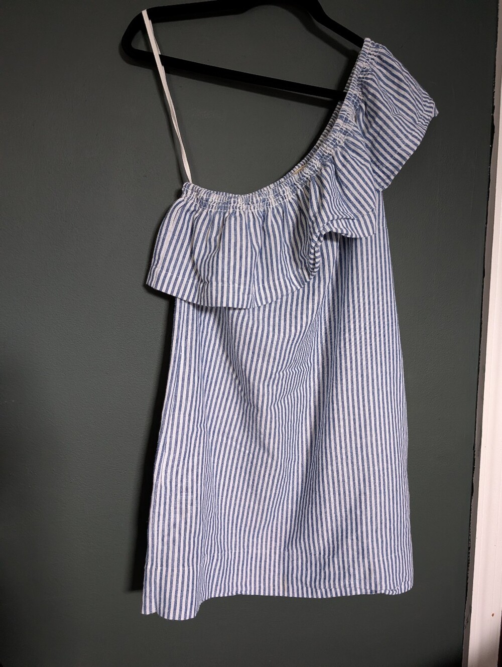 J. Crew Blue and White Striped Top